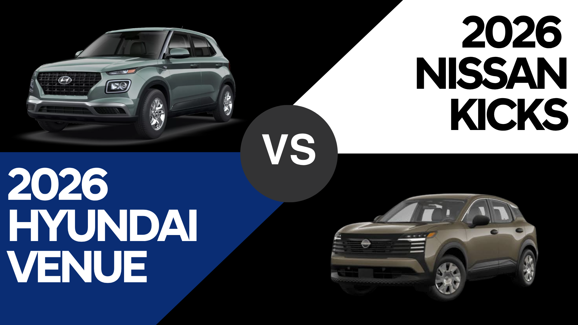 2026 Hyundai Venue vs. 2026 Nissan Kicks comparison blog