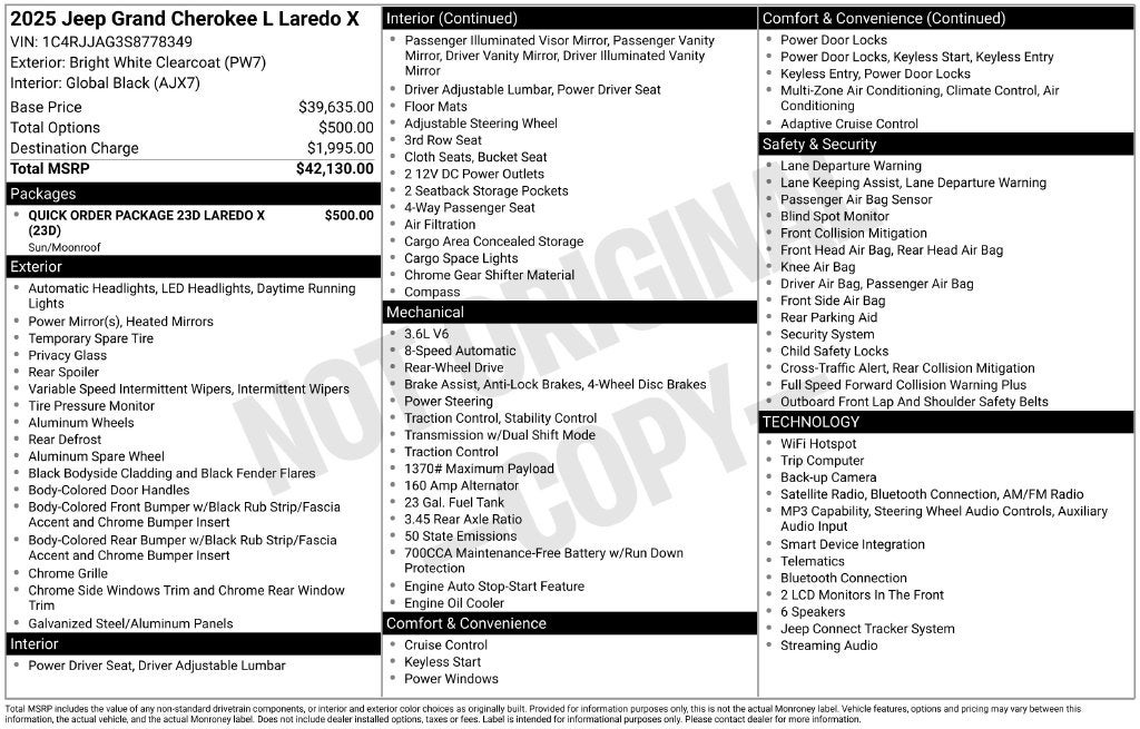 2025 Jeep Grand Cherokee L Laredo