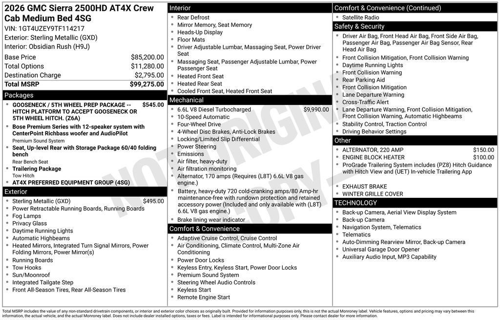 2026 GMC Sierra 2500HD AT4X