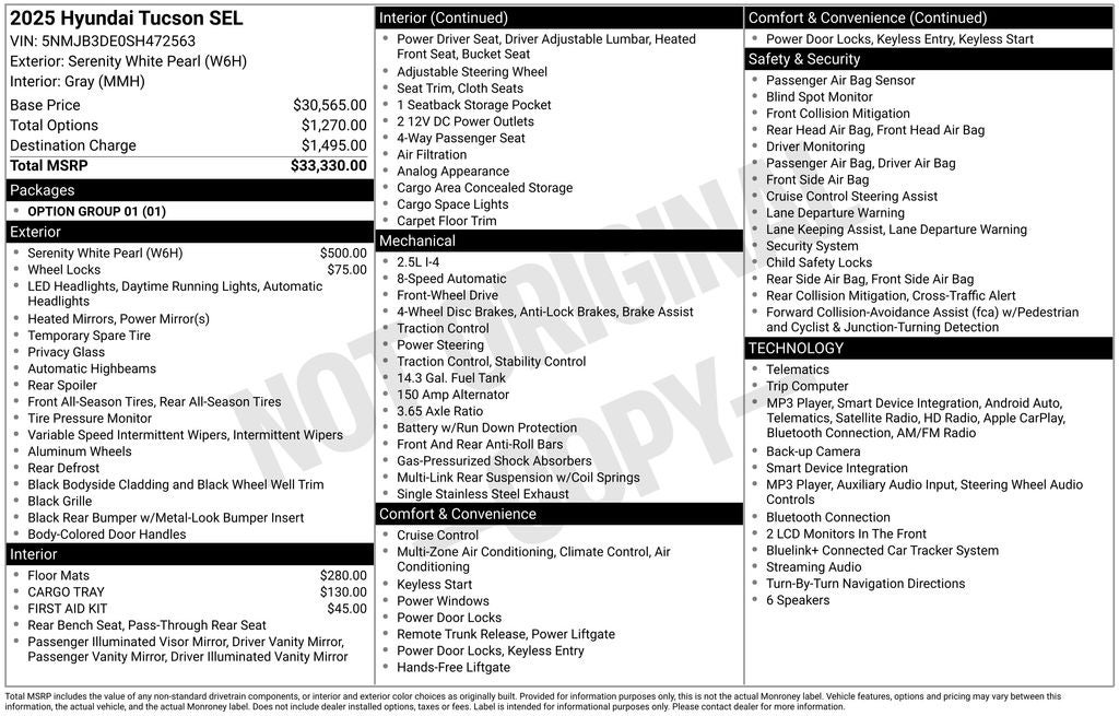 2025 Hyundai TUCSON SEL