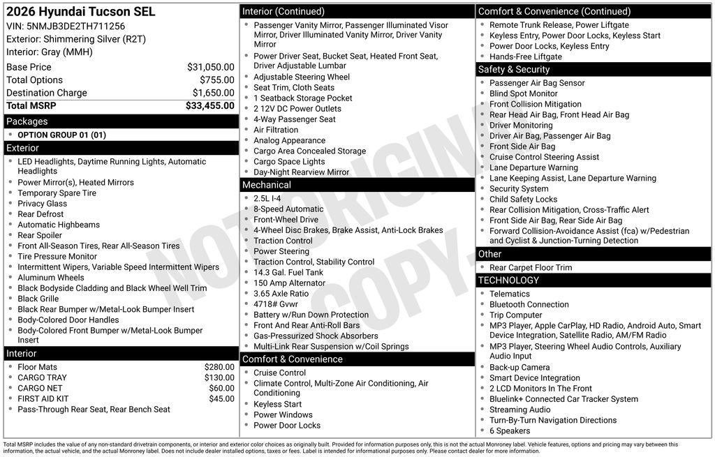2026 Hyundai TUCSON SEL FWD
