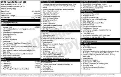 2026 Hyundai TUCSON SEL FWD