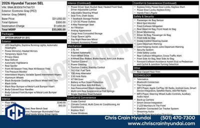 2026 Hyundai TUCSON SEL FWD