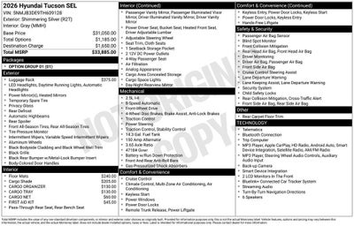 2026 Hyundai TUCSON SEL FWD
