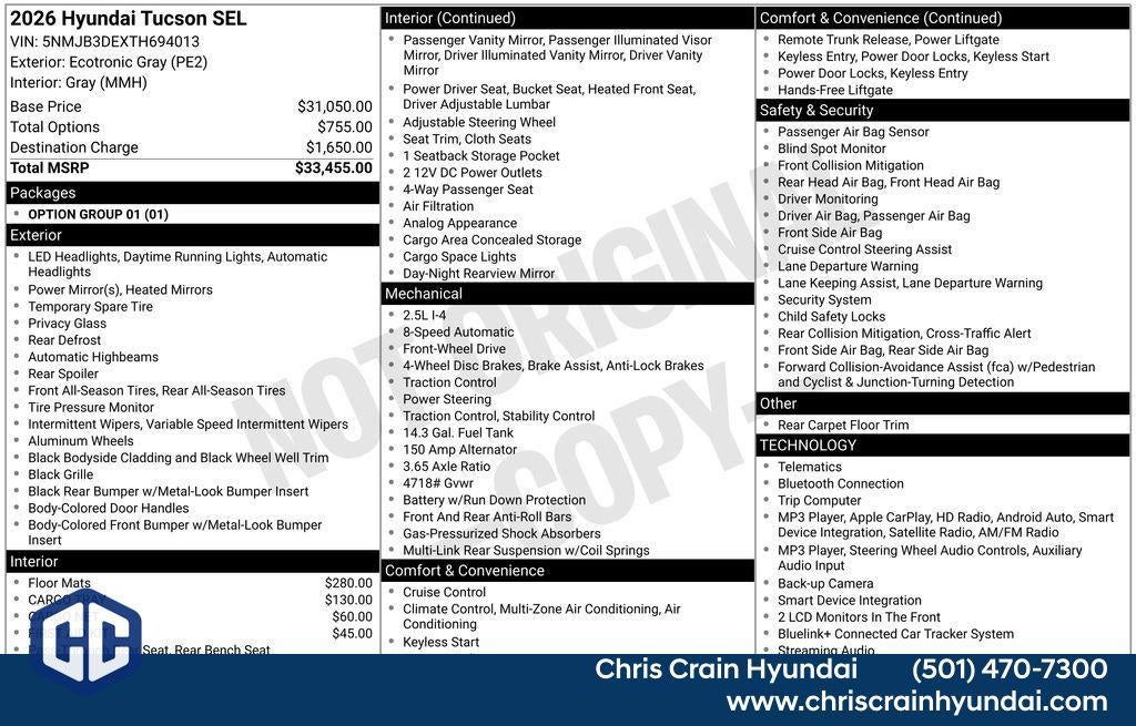 2026 Hyundai TUCSON SEL FWD