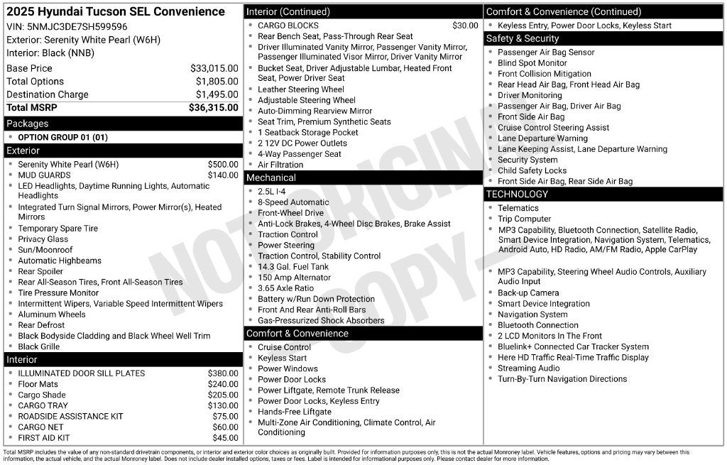 2025 Hyundai Tucson SEL Convenience - Photo 36