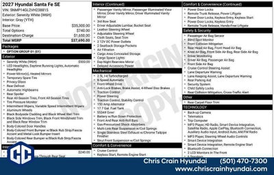 2027 Hyundai SANTA FE SE FWD
