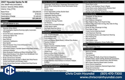2027 Hyundai SANTA FE SE FWD