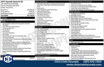 2027 Hyundai SANTA FE SE FWD