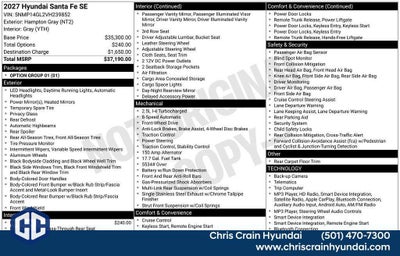 2027 Hyundai SANTA FE SE FWD