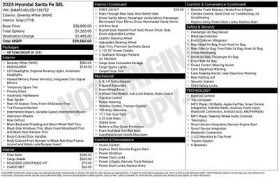 2025 Hyundai SANTA FE SEL