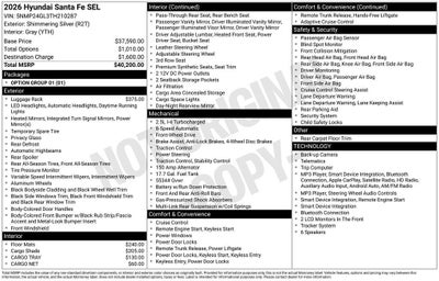 2026 Hyundai SANTA FE SEL FWD
