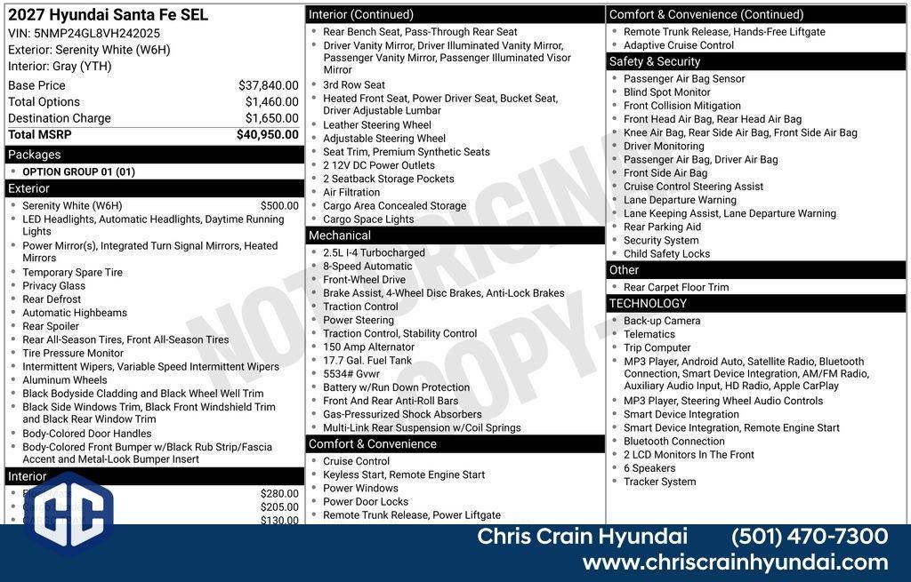 2027 Hyundai SANTA FE SEL FWD