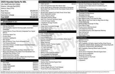 2025 Hyundai SANTA FE SEL