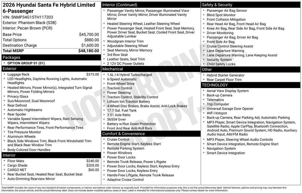 2026 Hyundai SANTA FE HYBRID Limited