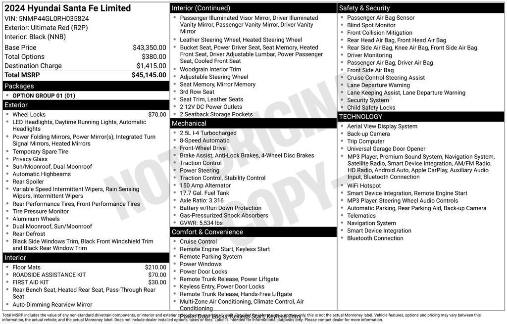 2024 Hyundai SANTA FE Limited