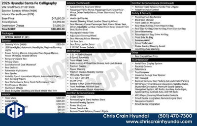 2026 Hyundai SANTA FE Calligraphy FWD