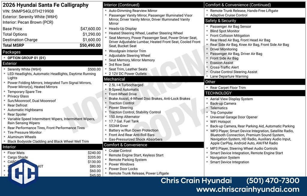 2026 Hyundai SANTA FE Calligraphy FWD