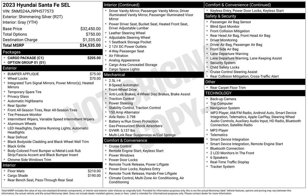 2023 Hyundai SANTA FE SEL