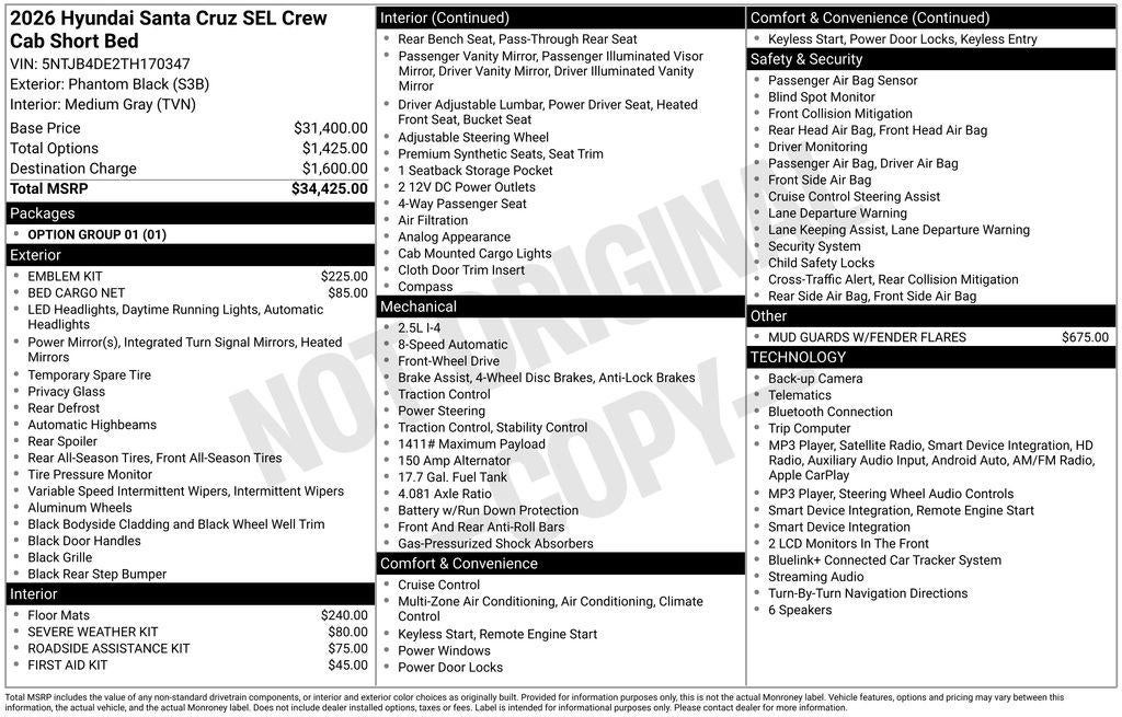 2026 Hyundai SANTA CRUZ SEL FWD