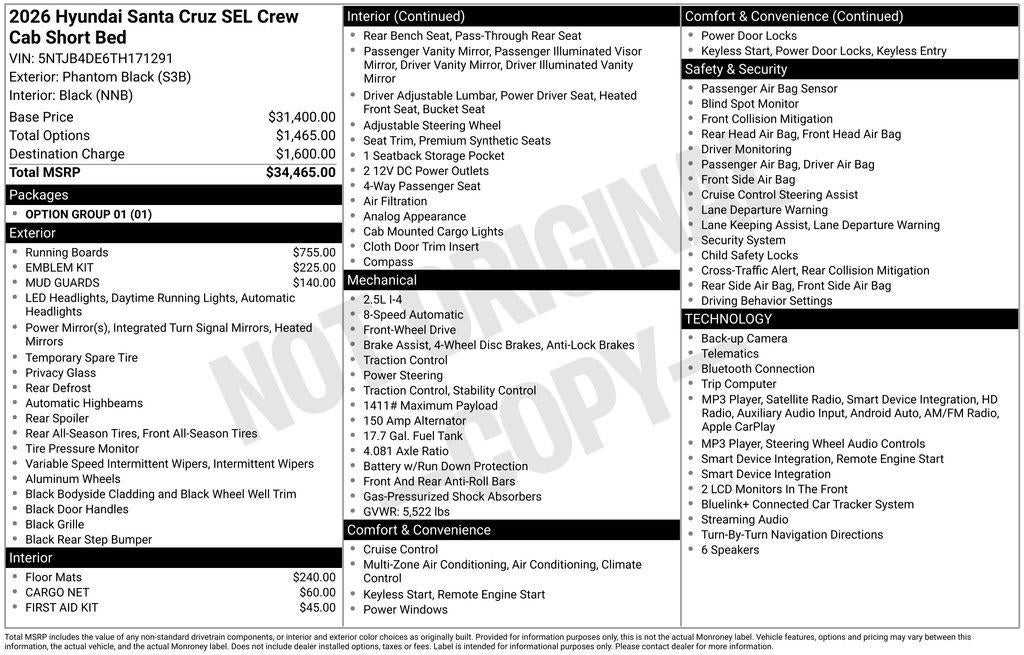 2026 Hyundai SANTA CRUZ SEL FWD