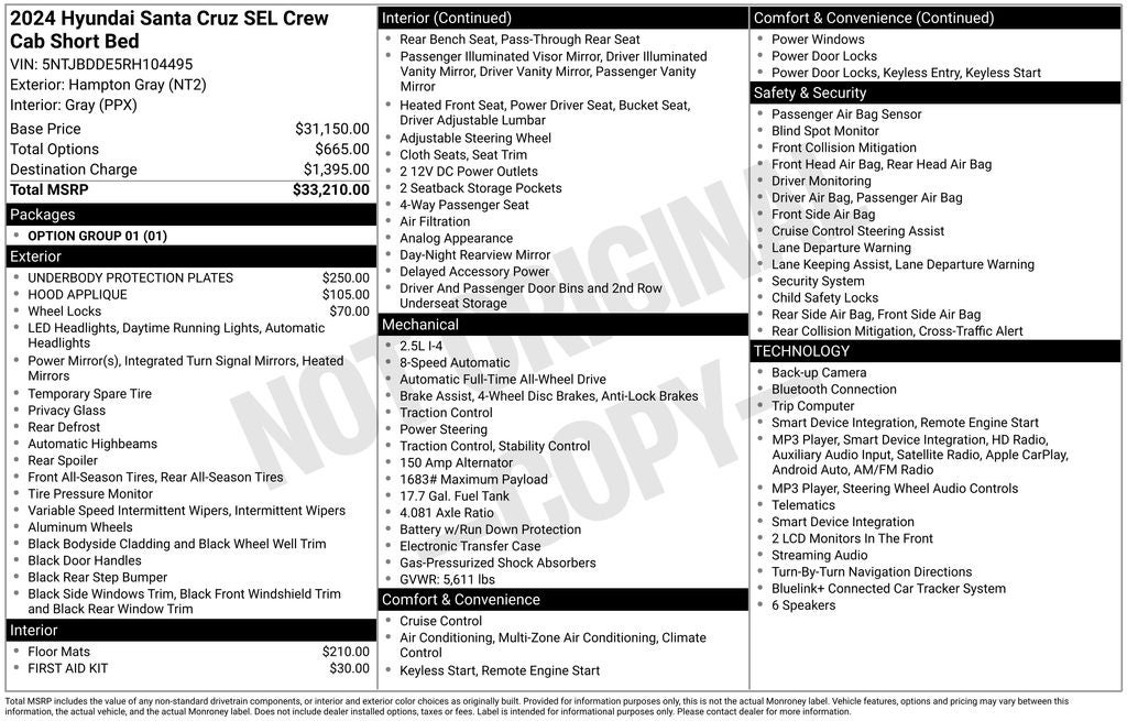 2024 Hyundai SANTA CRUZ SEL