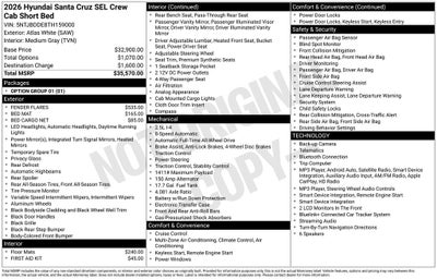 2026 Hyundai SANTA CRUZ SEL