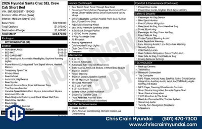 2026 Hyundai SANTA CRUZ SEL AWD