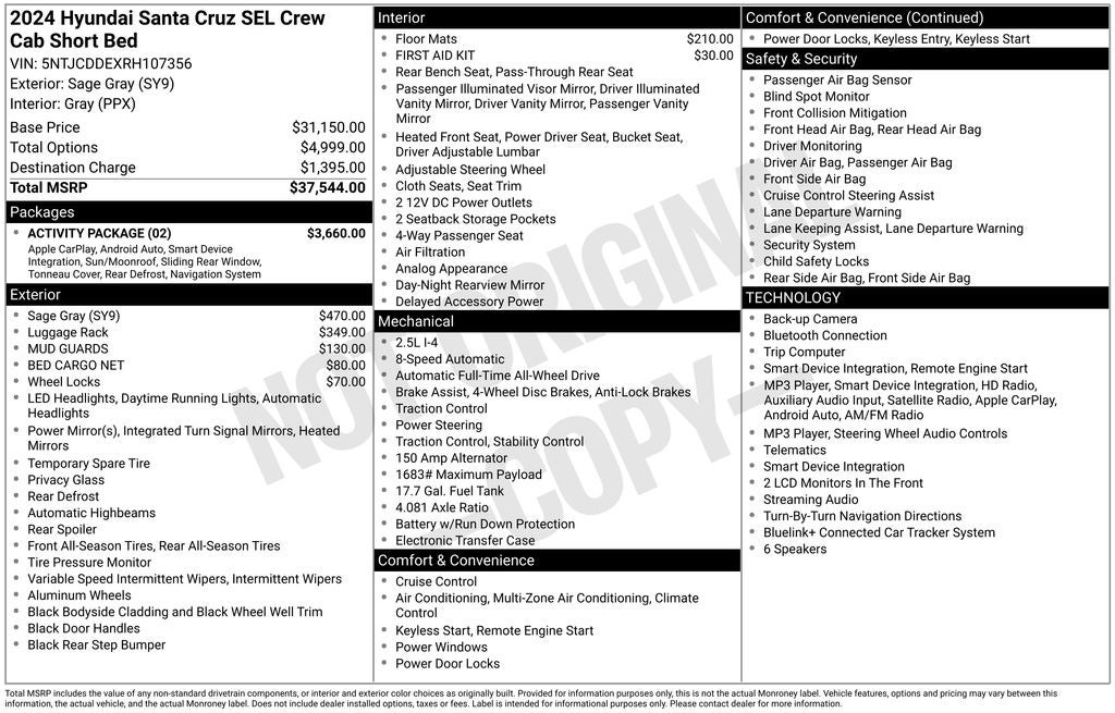 2024 Hyundai SANTA CRUZ SEL