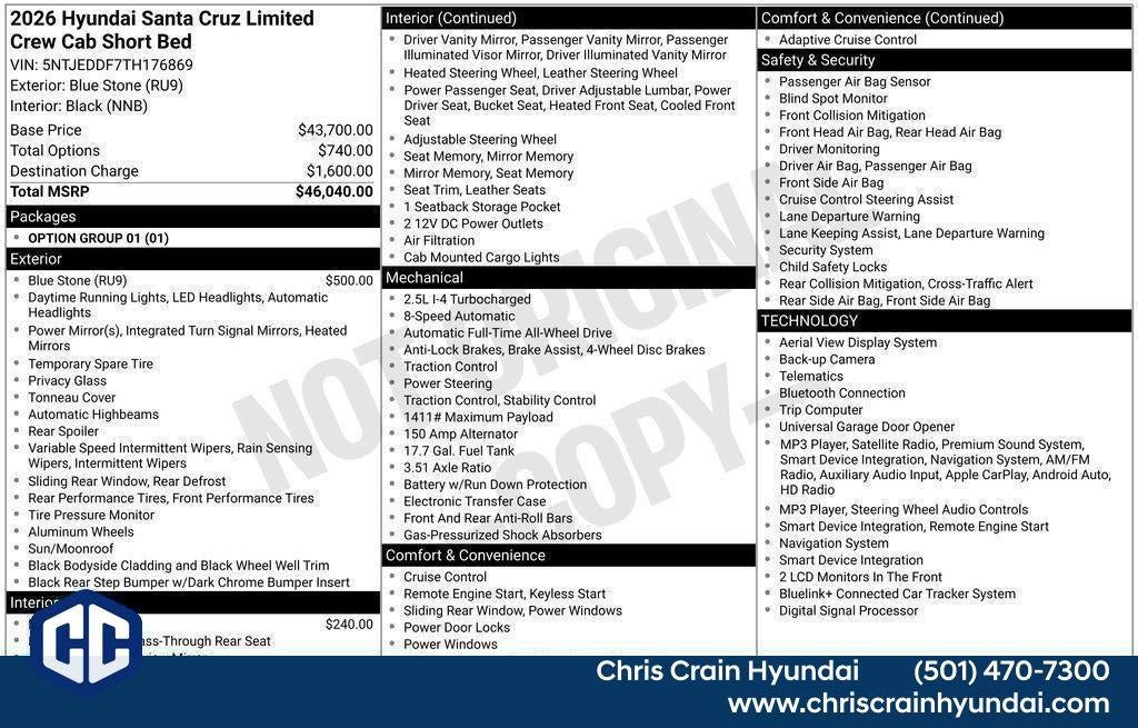 2026 Hyundai SANTA CRUZ Limited