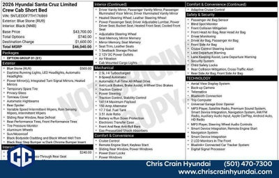 2026 Hyundai SANTA CRUZ Limited