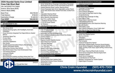 2026 Hyundai SANTA CRUZ Limited