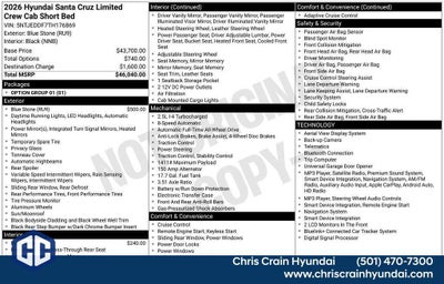 2026 Hyundai SANTA CRUZ Limited
