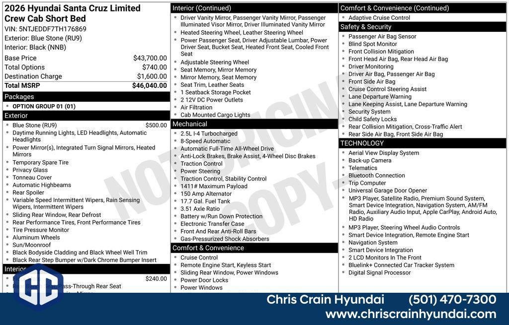 2026 Hyundai SANTA CRUZ Limited