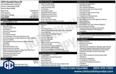 2026 Hyundai KONA SE FWD