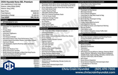 2026 Hyundai KONA SEL Premium FWD