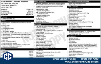 2026 Hyundai KONA SEL Premium FWD