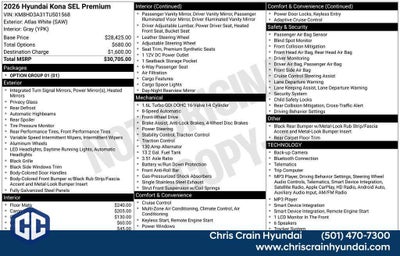 2026 Hyundai KONA SEL Premium FWD