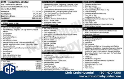 2026 Hyundai KONA Limited FWD