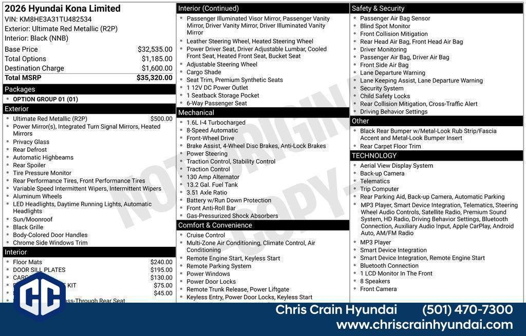 2026 Hyundai KONA Limited FWD