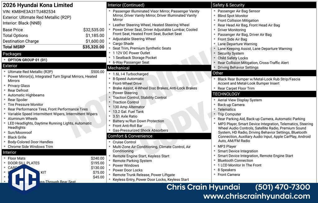 2026 Hyundai KONA Limited FWD