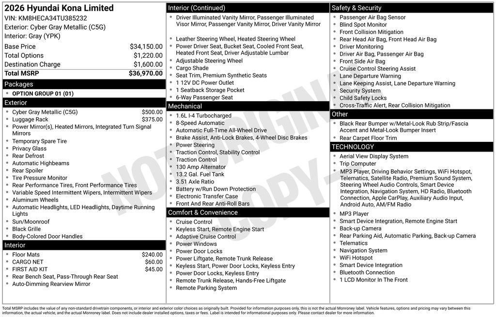 2026 Hyundai KONA Limited AWD