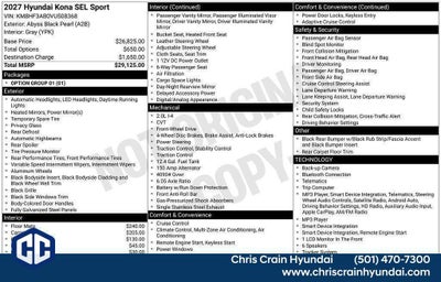 2027 Hyundai KONA SEL Sport FWD