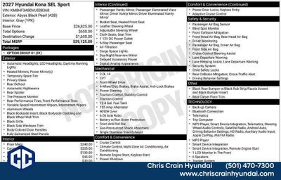 2027 Hyundai KONA SEL Sport FWD