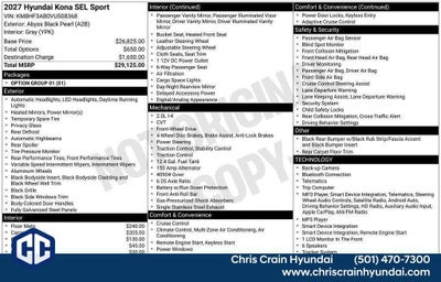2027 Hyundai KONA SEL Sport FWD