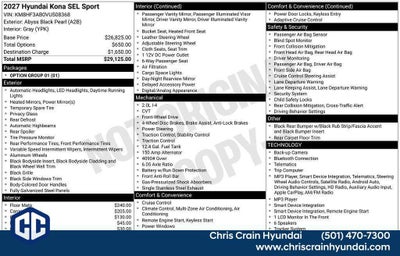 2027 Hyundai KONA SEL Sport FWD