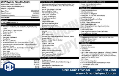 2027 Hyundai KONA SEL Sport FWD