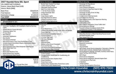 2027 Hyundai KONA SEL Sport FWD
