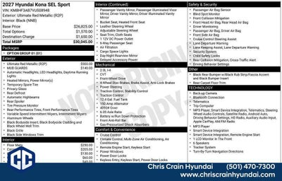 2027 Hyundai KONA SEL Sport FWD