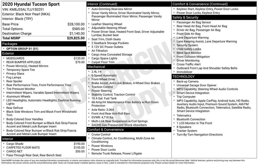 2020 Hyundai TUCSON Sport